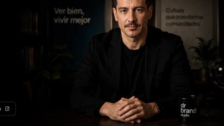Juanjo Vidal en una escena editorial de comunicación